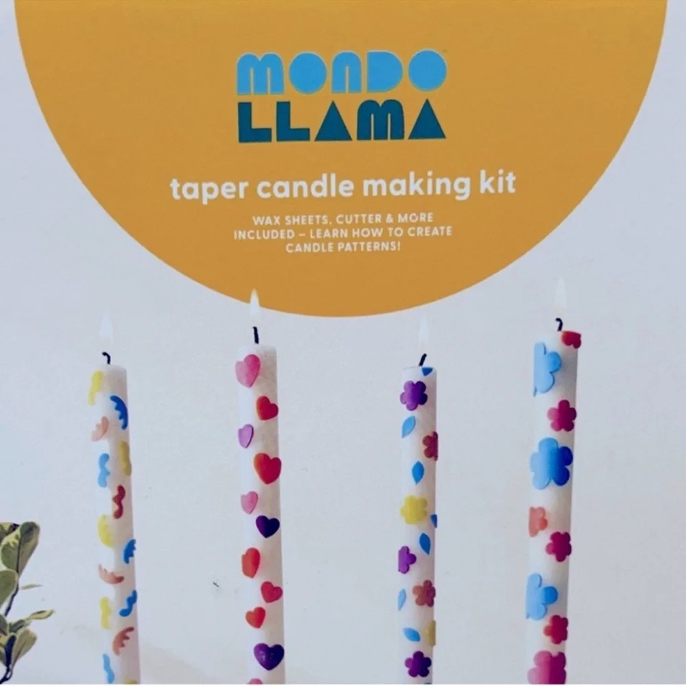 New! Colorful Taper Candle Making Kit - Mondo Llama - Picture 6 of 8